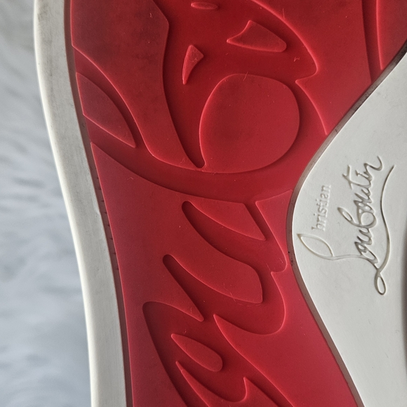 Christian Louboutin Black and White Sneakers with Glossy Finish - Picture 11 of 16